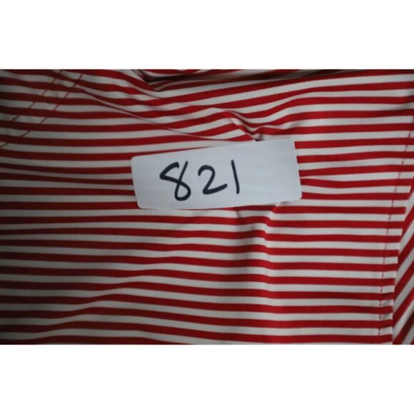 FootJoy Golf Polo Shirt Men M Red/White Striped Thomson Country Club Embroidered - Picture 9 of 9